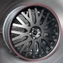 Roda PDW K10 20x8,5 -5x100 (Preto Fosco/B.Vermelha)
